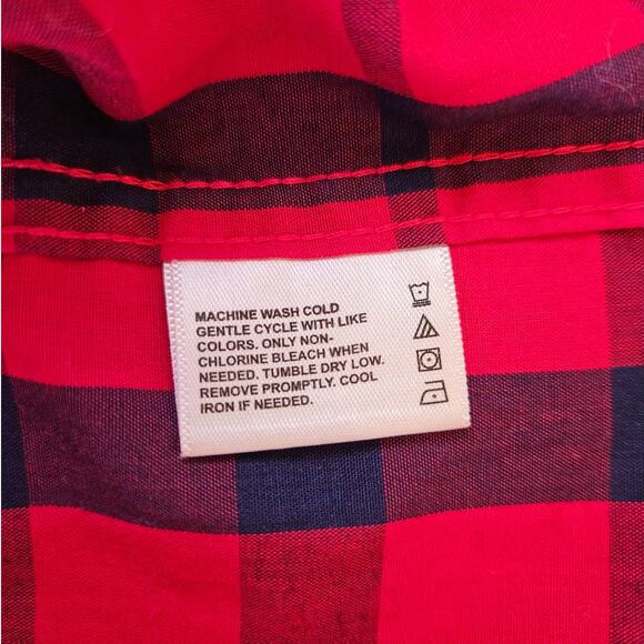 Wrangler Boys Long Sleeve Plaid Button Down Shirt Size Large (10/12) - Picture 6 of 8